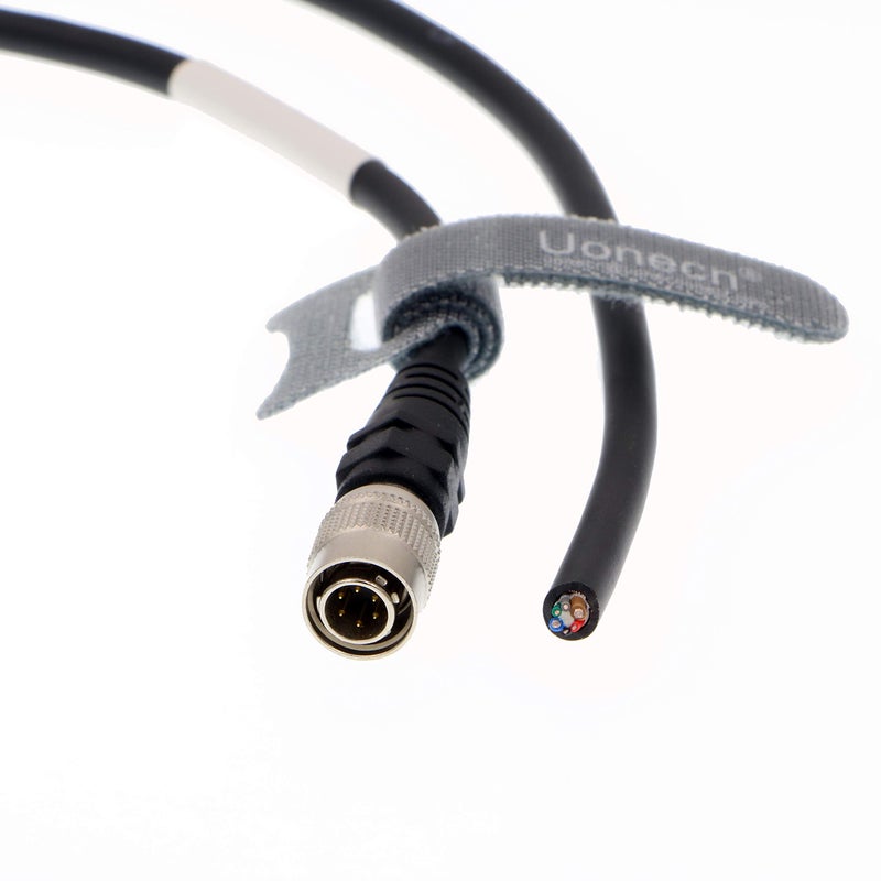 Uonecn High Flex Hirose 6 Pin Male Plug Power Cord for Basler GIGE AVT CCD Camera 3 Meters - Image 1
